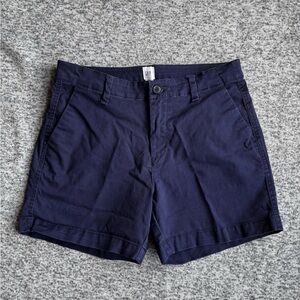 Gap Women’s Dark Blue Flat Front Chino Shorts